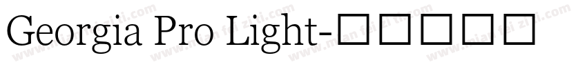 Georgia Pro Light字体转换